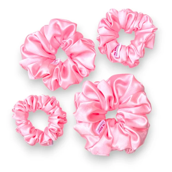 cotton candy satin scrunchie