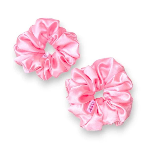 cotton candy satin scrunchie