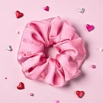 white satin scrunchie