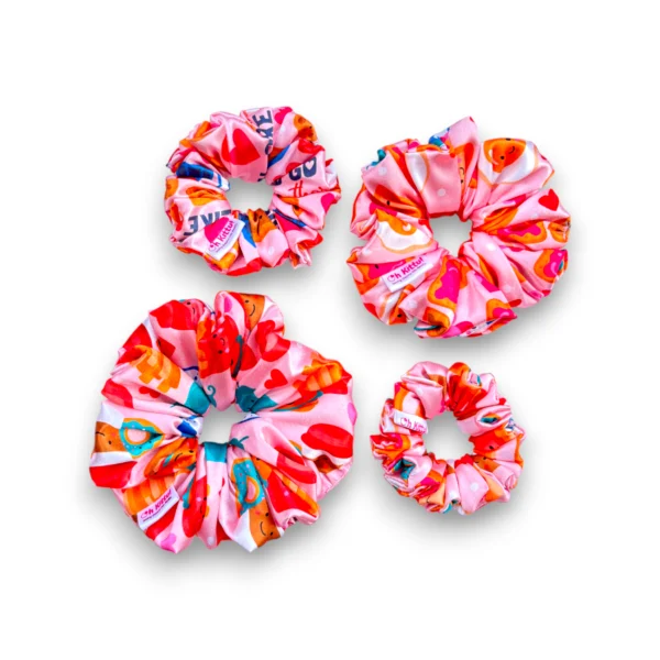 cartoon dessert print scrunchie